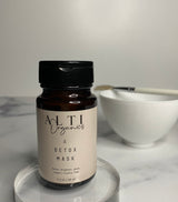 detox skincare mask with charcoal, mud and clay